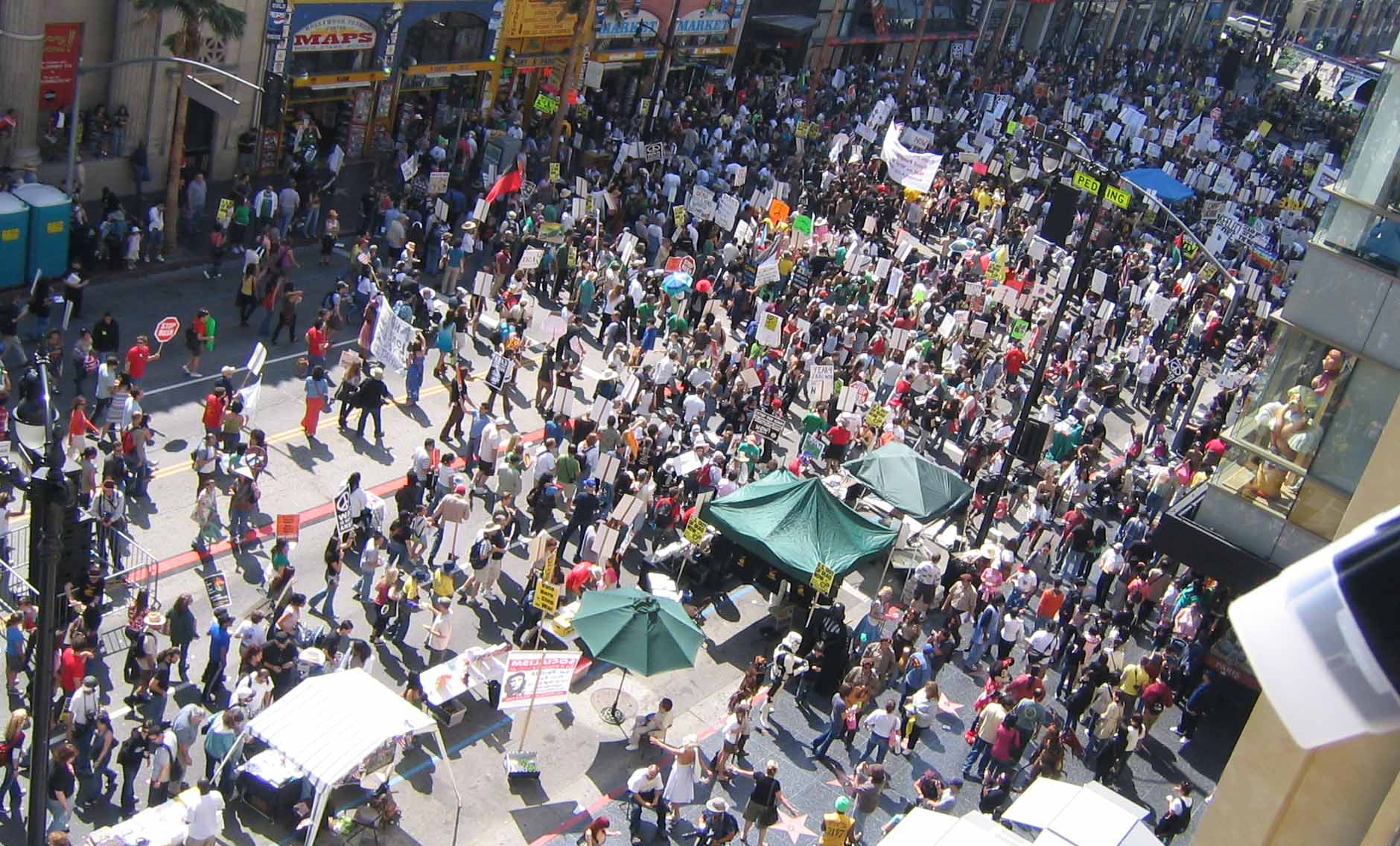 Iraq Invasion AntiWar March in Los Angeles March 17 2007