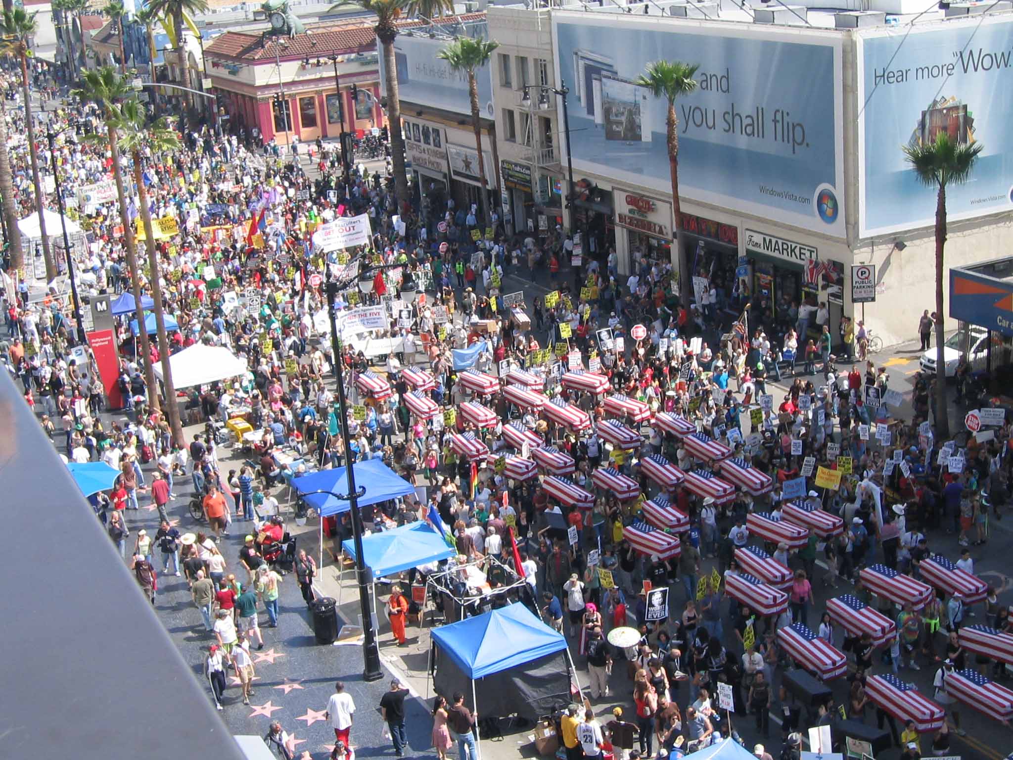 Iraq Invasion AntiWar March in Los Angeles March 17 2007