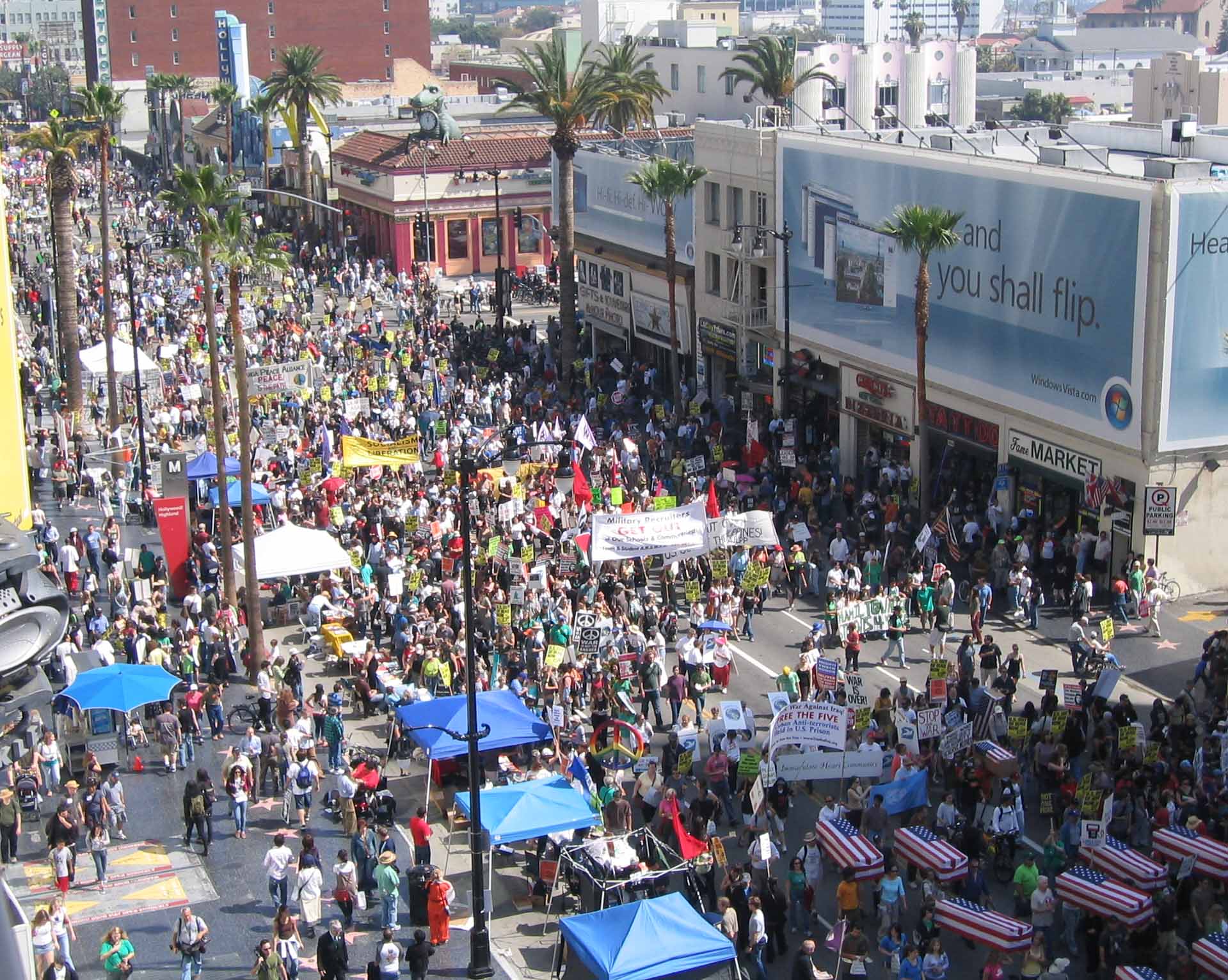 Iraq Invasion AntiWar March in Los Angeles March 17 2007